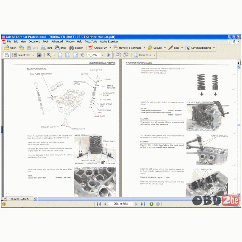 Honda VFR 800 FI Interceptor 1998-2001, Repair moto